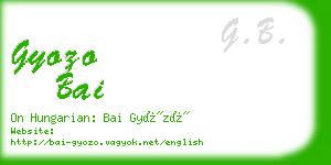 gyozo bai business card